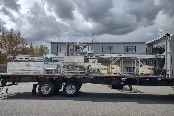 Loaded Andgar Food Processing Equipment on Flatbed Truck